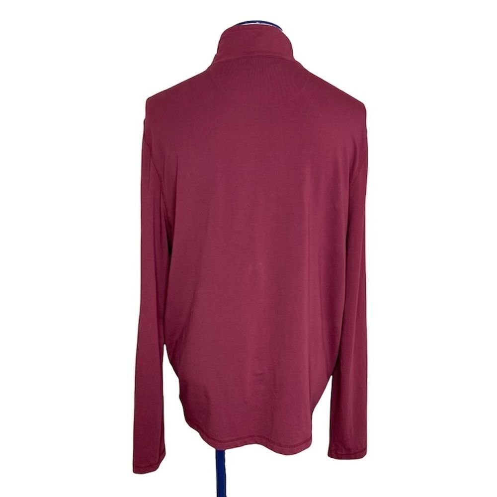 Michael Kors Mens Sweater 2XL Mock Neck Red Half Zip - Picture 2 of 14